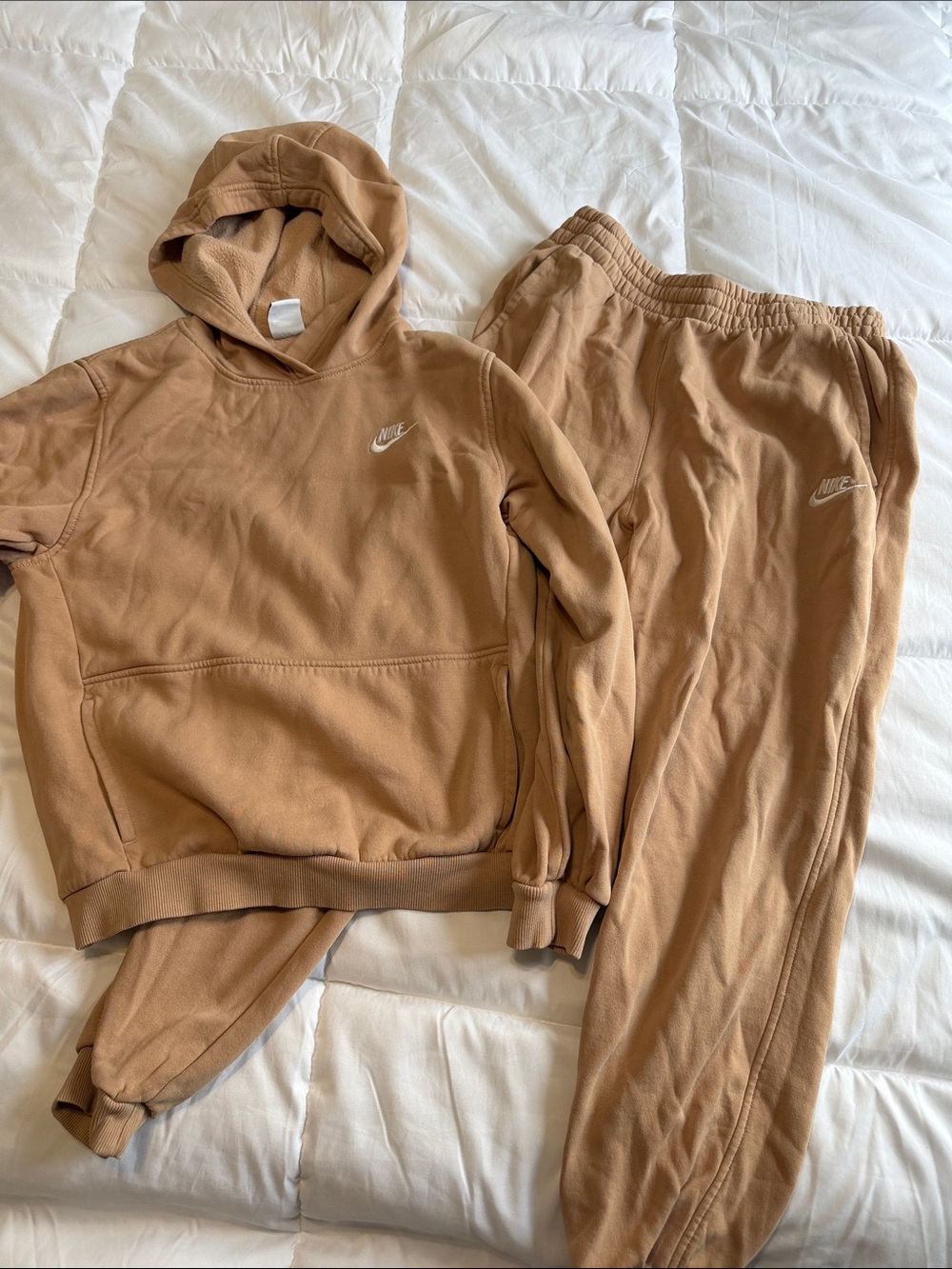 Nike Kids Tan/Camel Hoodie & Joggers Set